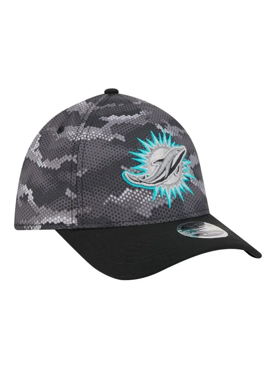 Кепка 39THIRTY с принтом Camo, модель A-Frame New Era — изображение 3 из 5, черный