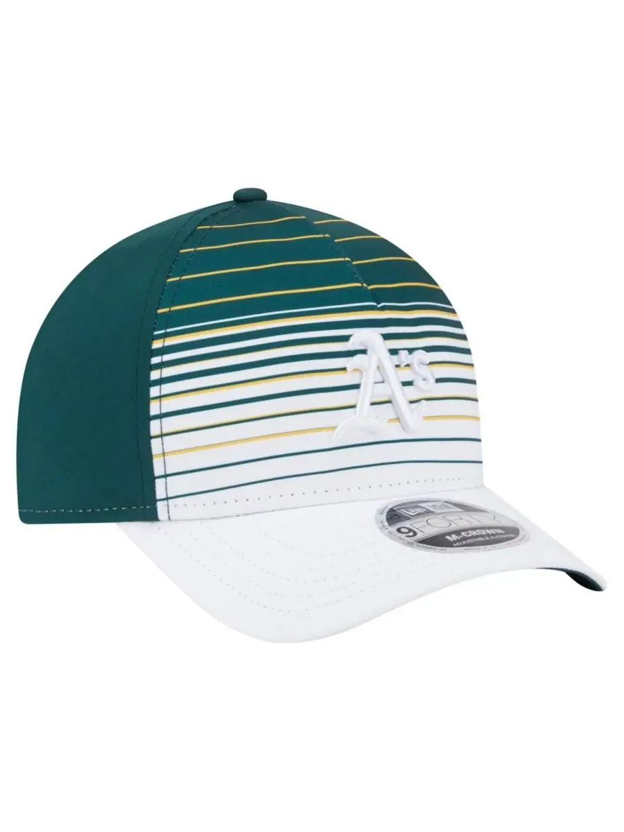 New Era Мужская кепка Green Athletics Gradient 9FORTY с регулируемой высотой тульи M-Crown — изображение 3 из 5, зеленый