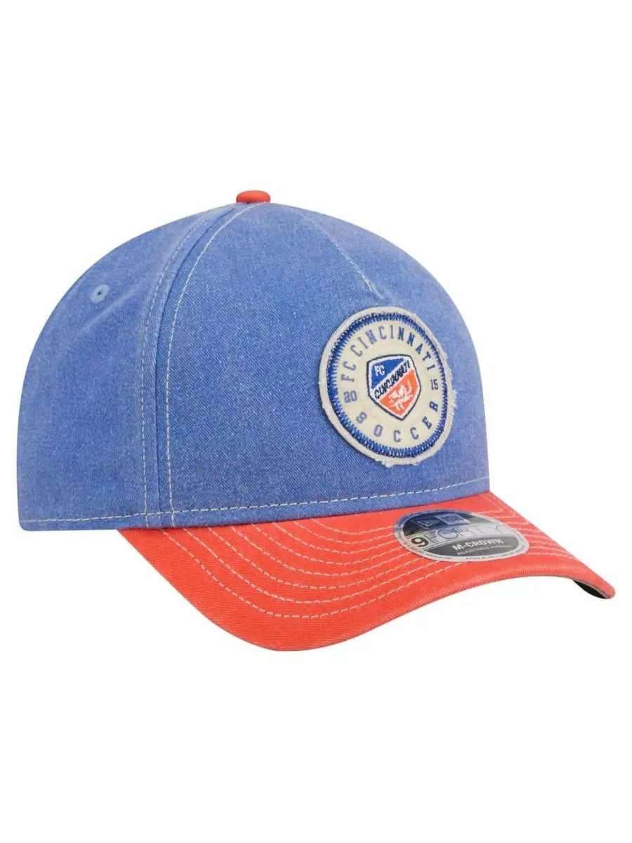 Кепка New Era 9FORTY с вышивкой FC Cincinnati — изображение 3 из 4, синий