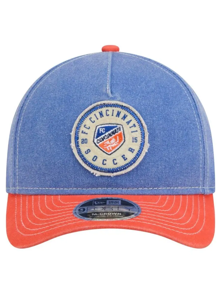 Кепка New Era 9FORTY с вышивкой FC Cincinnati — изображение 4 из 4, синий