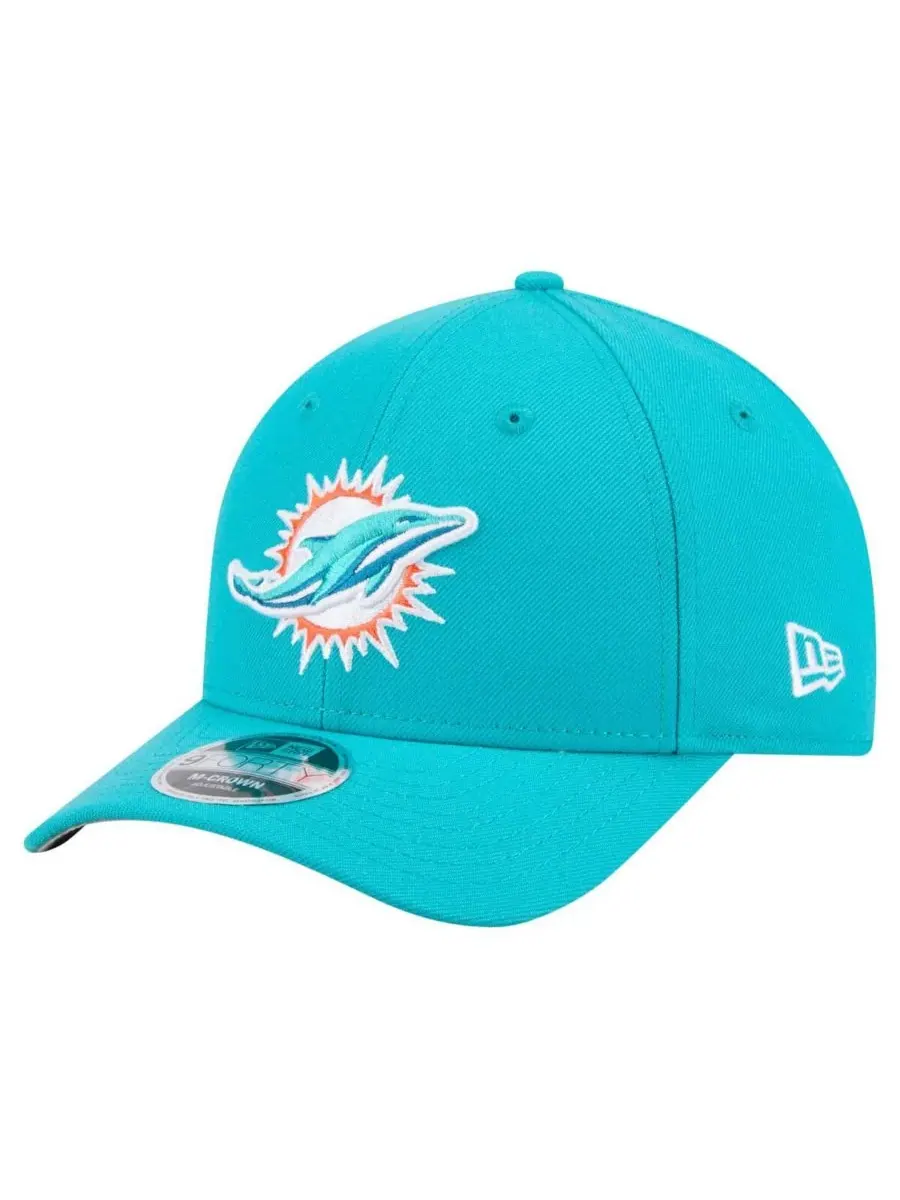 Мужская регулируемая кепка Aqua Miami Dolphins Team Collection 9FORTY с завышенной талией M-Crown — изображение 1 из 5