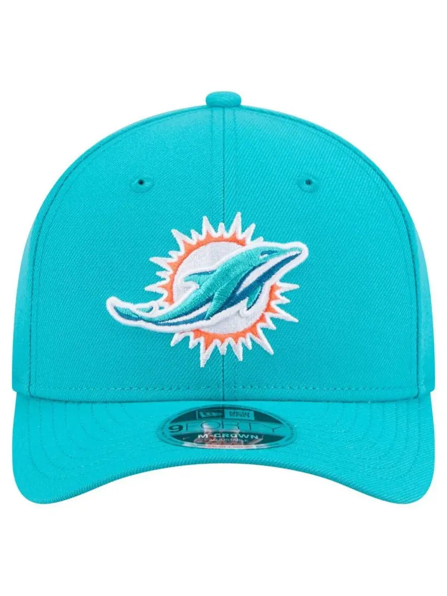 Мужская регулируемая кепка Aqua Miami Dolphins Team Collection 9FORTY с завышенной талией M-Crown — изображение 5 из 5