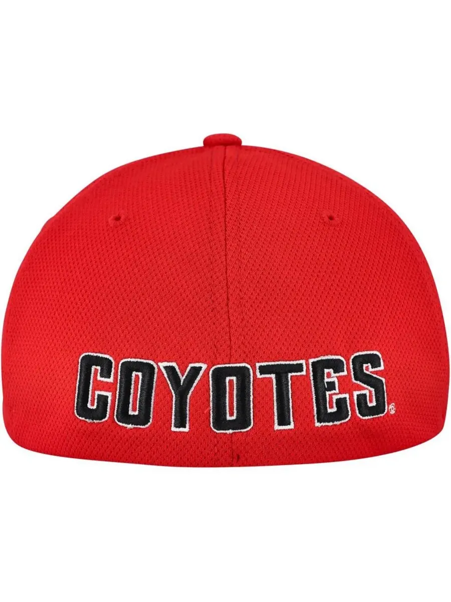 Top of the World Мужская красная бейсболка South Dakota Coyotes Reflex Performance Flex Hat — изображение 4 из 4, красный