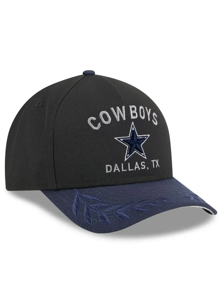 New Era Мужская кепка Dallas Cowboys 39THIRTY Flex, черно-синяя, с символикой драфта НФЛ 2025 года — изображение 4 из 5