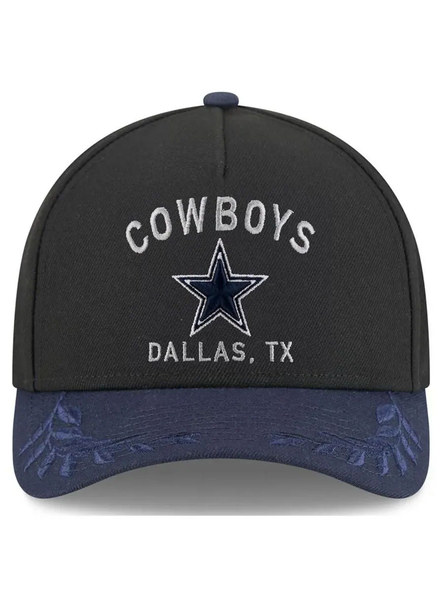 New Era Мужская кепка Dallas Cowboys 39THIRTY Flex, черно-синяя, с символикой драфта НФЛ 2025 года — изображение 5 из 5