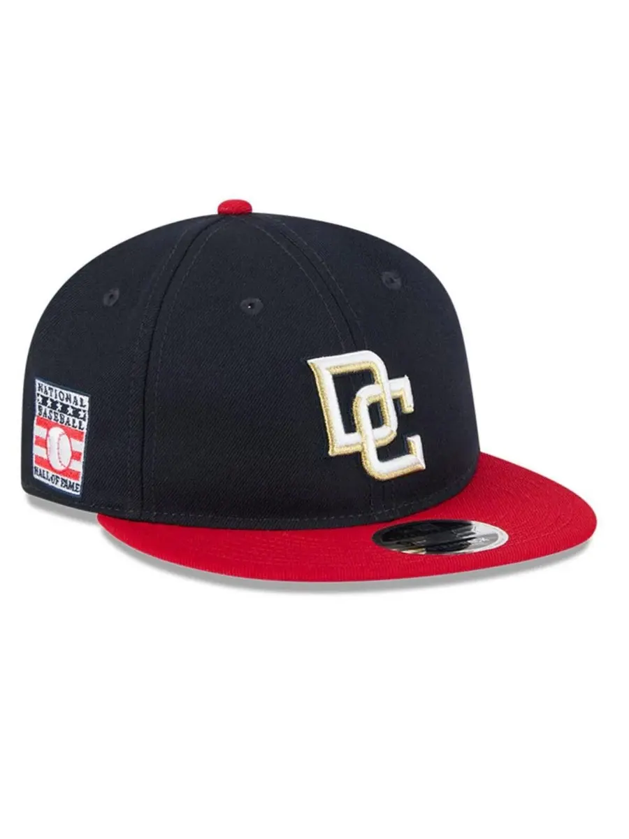 New Era Мужская кепка Washington Nationals в стиле ретро с регулируемой застежкой — изображение 1 из 5, темно-синий красный