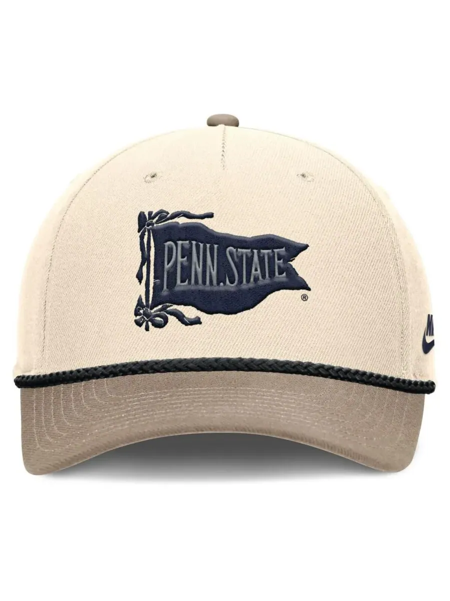Мужская регулируемая кепка Natural Penn State Nittany Lions Rise Legacy Throwback Logo Nike — изображение 2 из 4, прозрачный