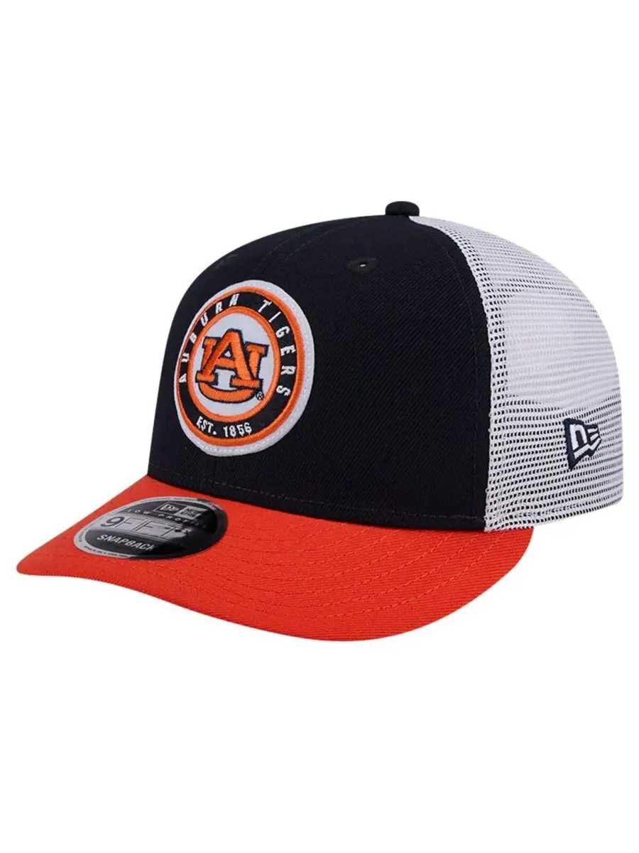 New Era Мужская темно-синяя бейсболка Auburn Tigers Throwback Circle Patch 9FIFTY Trucker Snapback — изображение 1 из 4