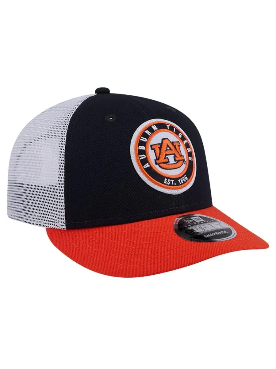 New Era Мужская темно-синяя бейсболка Auburn Tigers Throwback Circle Patch 9FIFTY Trucker Snapback — изображение 2 из 4