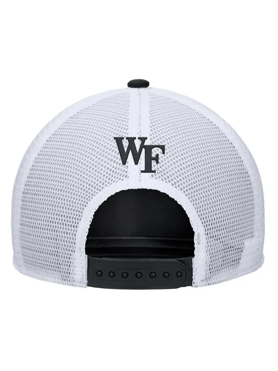 Nike Мужская черная бейсболка Wake Forest Demon Deacons 2025 On-Field Rise Trucker Performance с — изображение 2 из 2, черный