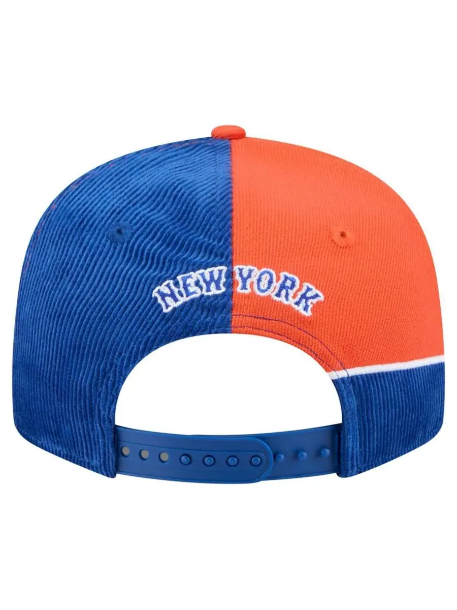 New Era Мужская вельветовая кепка New York Mets в стиле ретро с разрезом, королевского синего и — изображение 4 из 5
