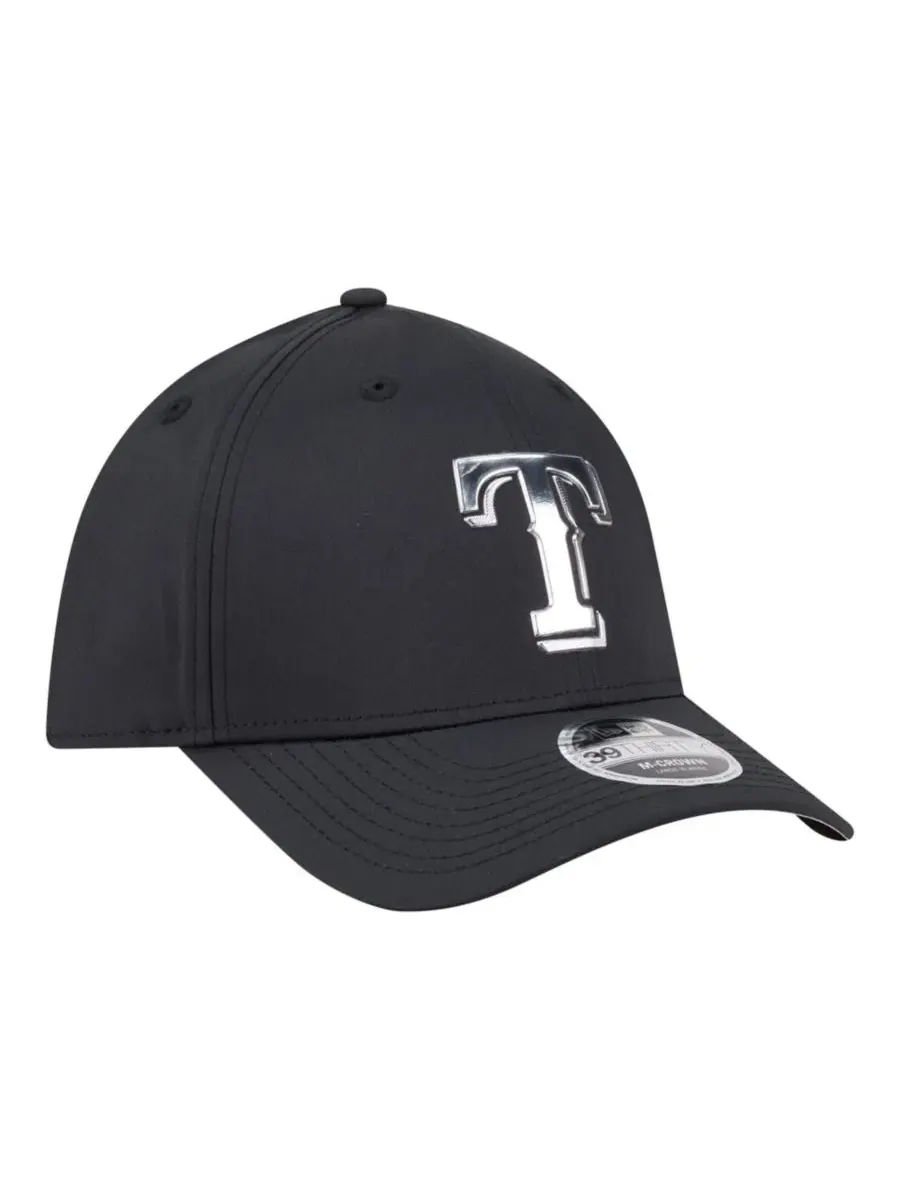Кепка с металлическим принтом Texas Rangers New Era — изображение 3 из 5, черный