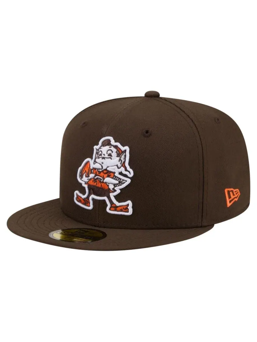 Бейсболка New Era Cleveland Browns 59FIFTY — изображение 1 из 5, коричневый