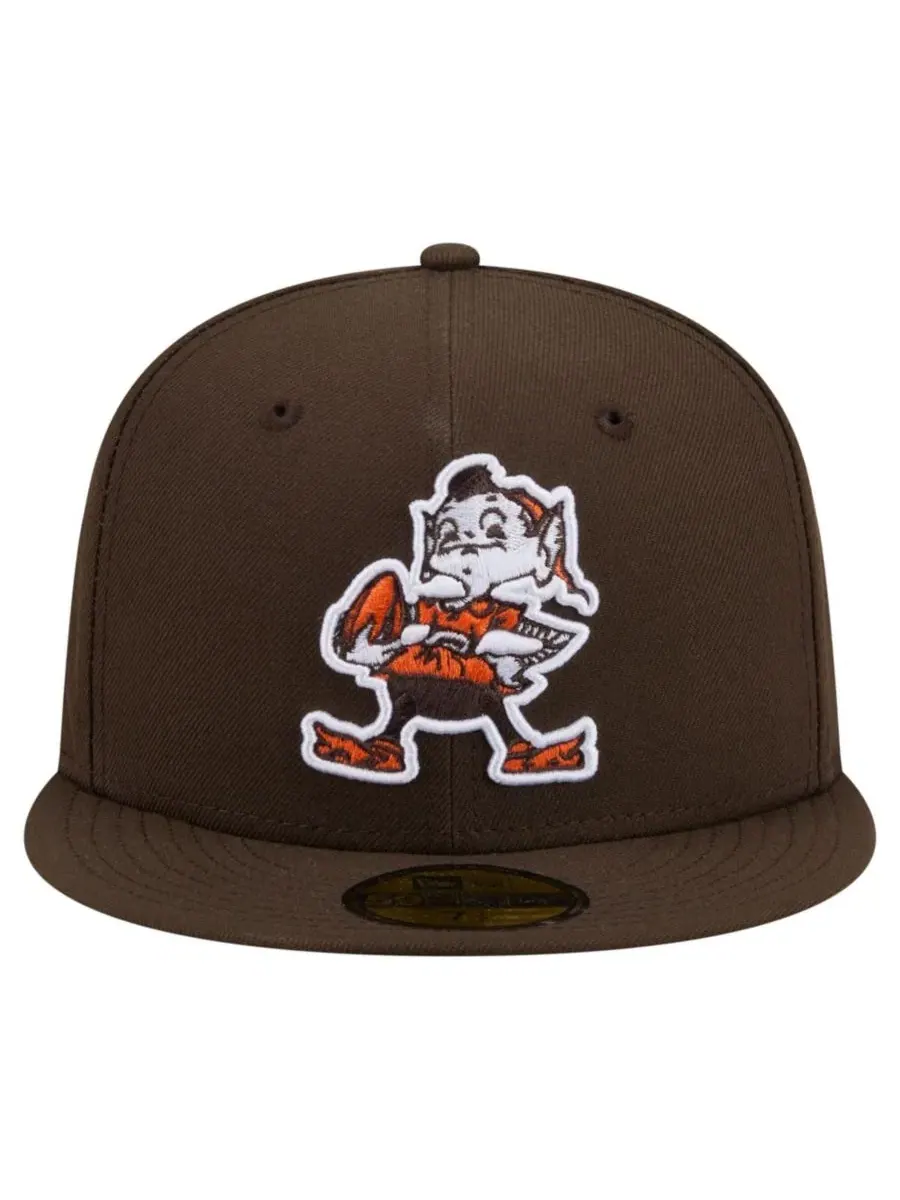 Бейсболка New Era Cleveland Browns 59FIFTY — изображение 2 из 5, коричневый