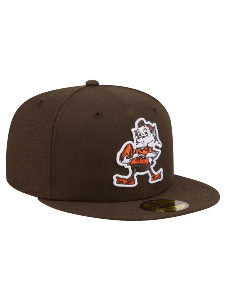 Бейсболка New Era Cleveland Browns 59FIFTY — изображение 3 из 5, коричневый