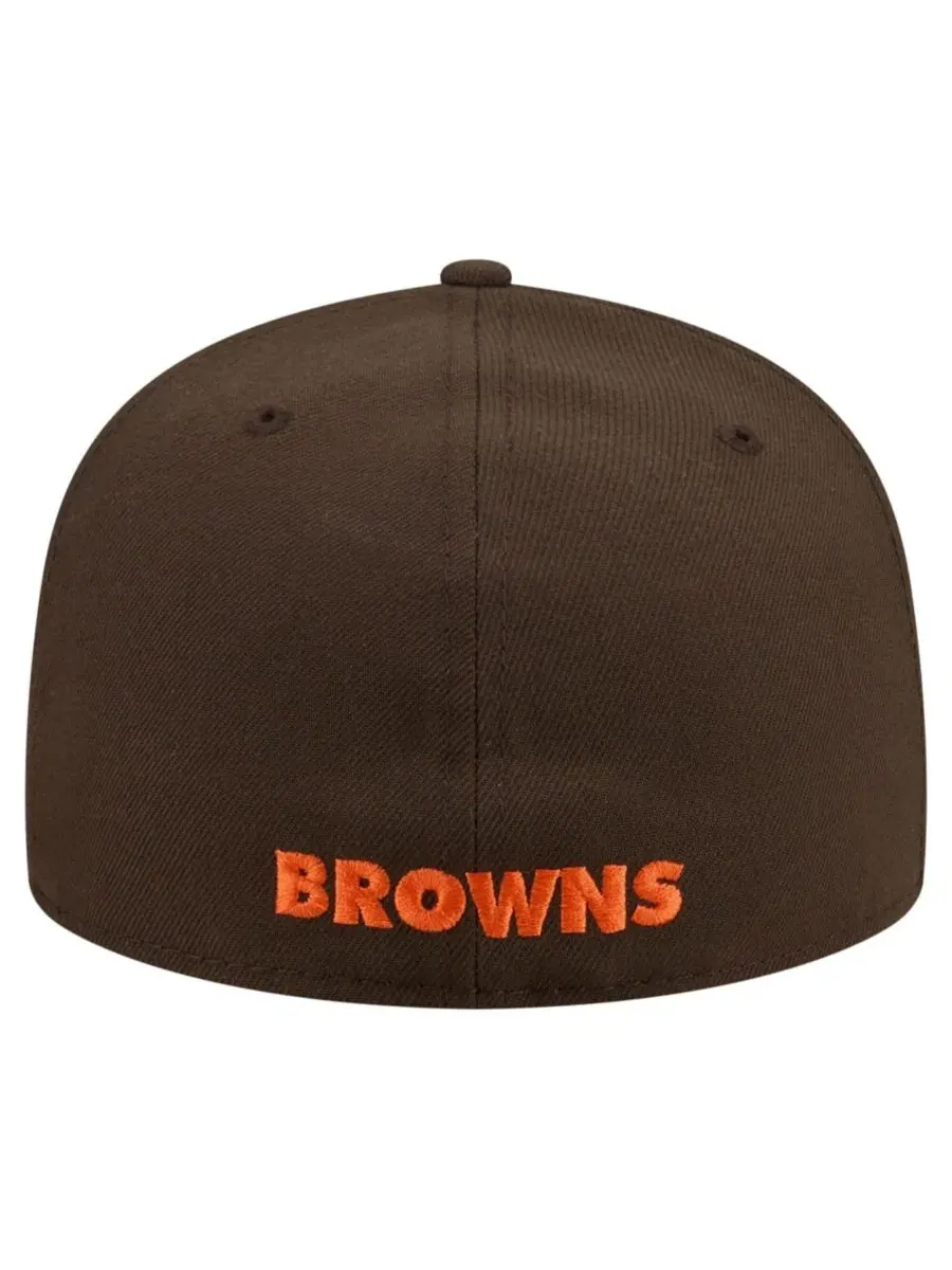Бейсболка New Era Cleveland Browns 59FIFTY — изображение 4 из 5, коричневый