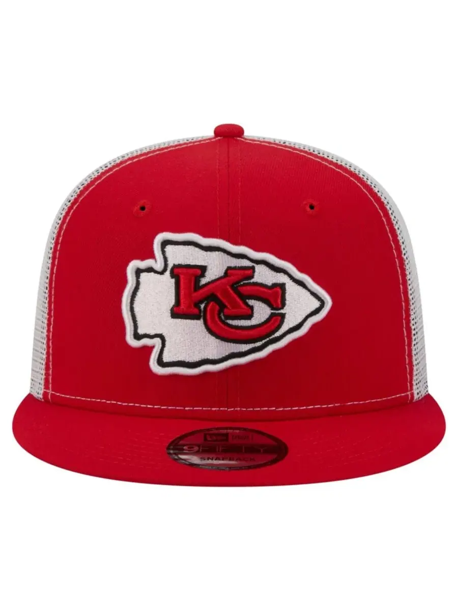 Кепка-трукер с высокой тульей, с вышитым логотипом команды Kansas City Chiefs New Era — изображение 3 из 6, красный
