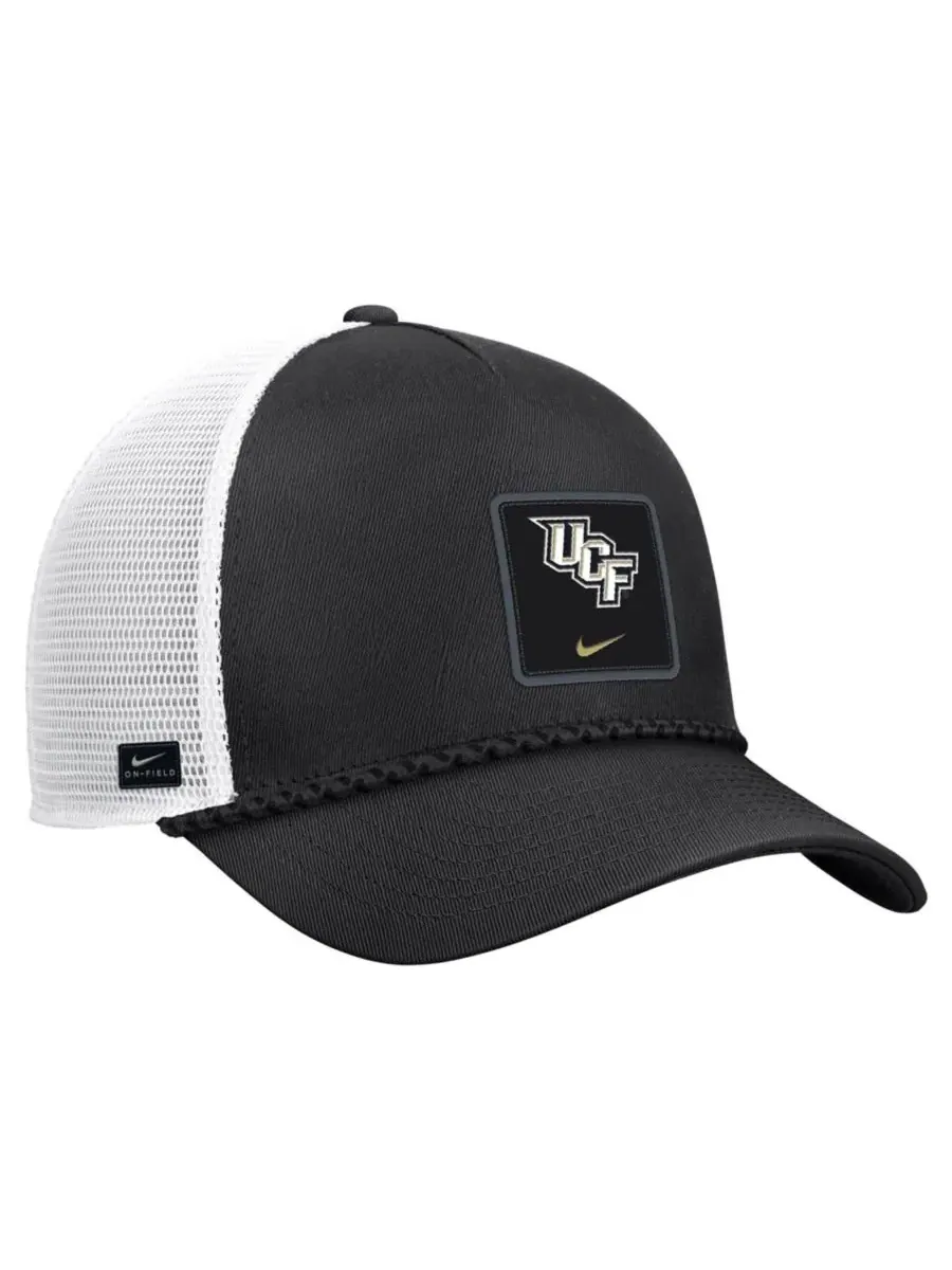 Кепка-тракер с принтом UCF Knights Rope Adjustable Trucker Hat Nike — изображение 2 из 3, черный
