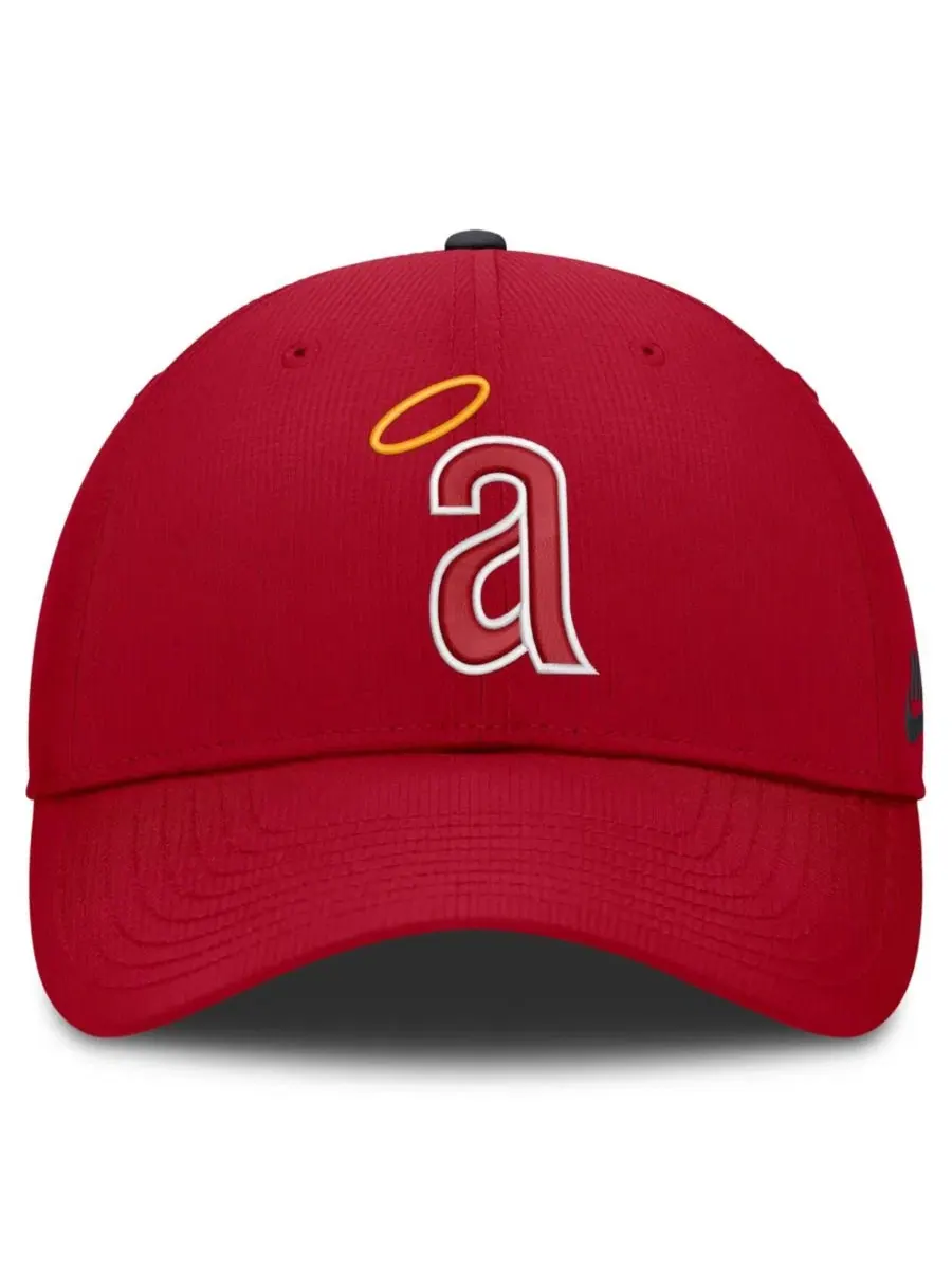 Кепка Nike с вышивкой, модель California Angels Cooperstown Collection — изображение 2 из 4, красный