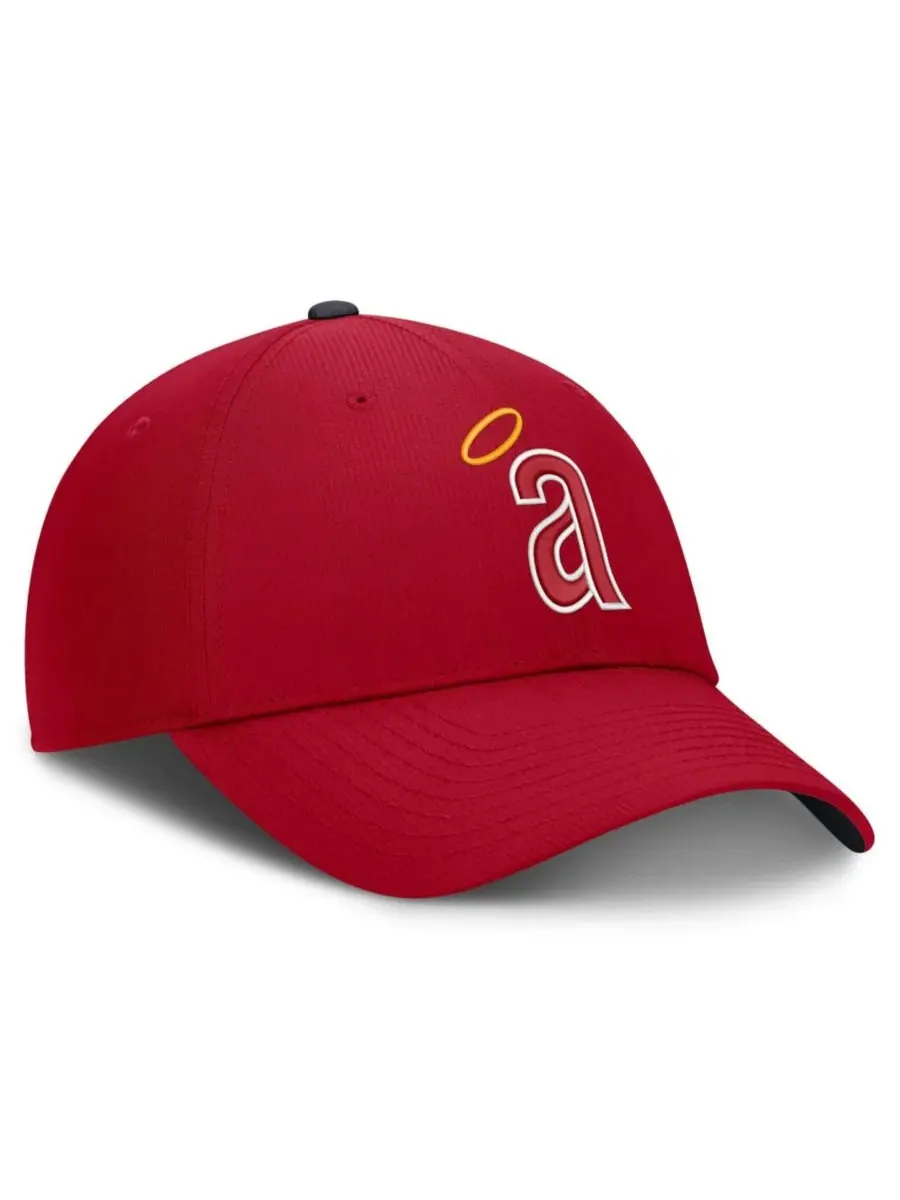 Кепка Nike с вышивкой, модель California Angels Cooperstown Collection — изображение 3 из 4, красный