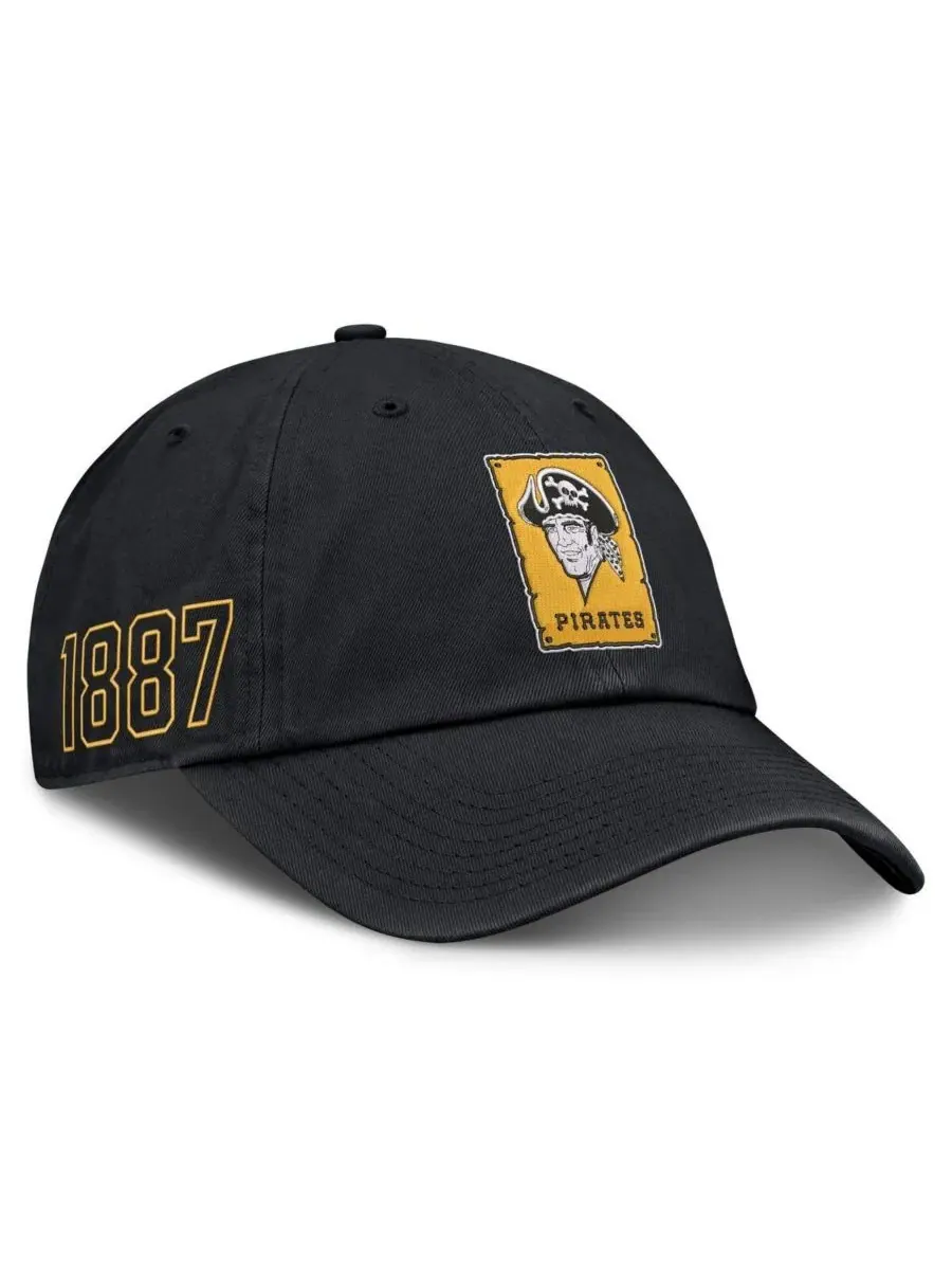 Кепка Pittsburgh Pirates Cooperstown Club с регулируемой застежкой Nike — изображение 1 из 4, черный