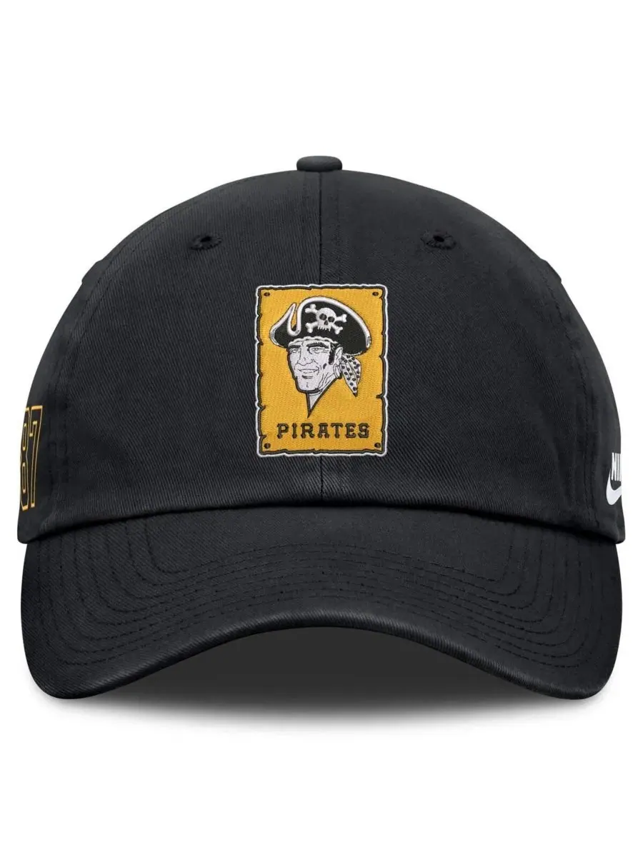 Кепка Pittsburgh Pirates Cooperstown Club с регулируемой застежкой Nike — изображение 2 из 4, черный