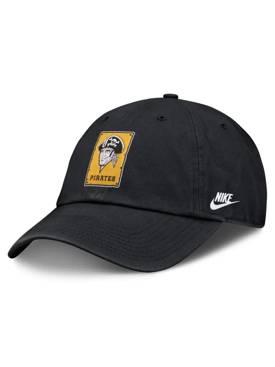 Кепка Pittsburgh Pirates Cooperstown Club с регулируемой застежкой Nike — изображение 3 из 4, черный