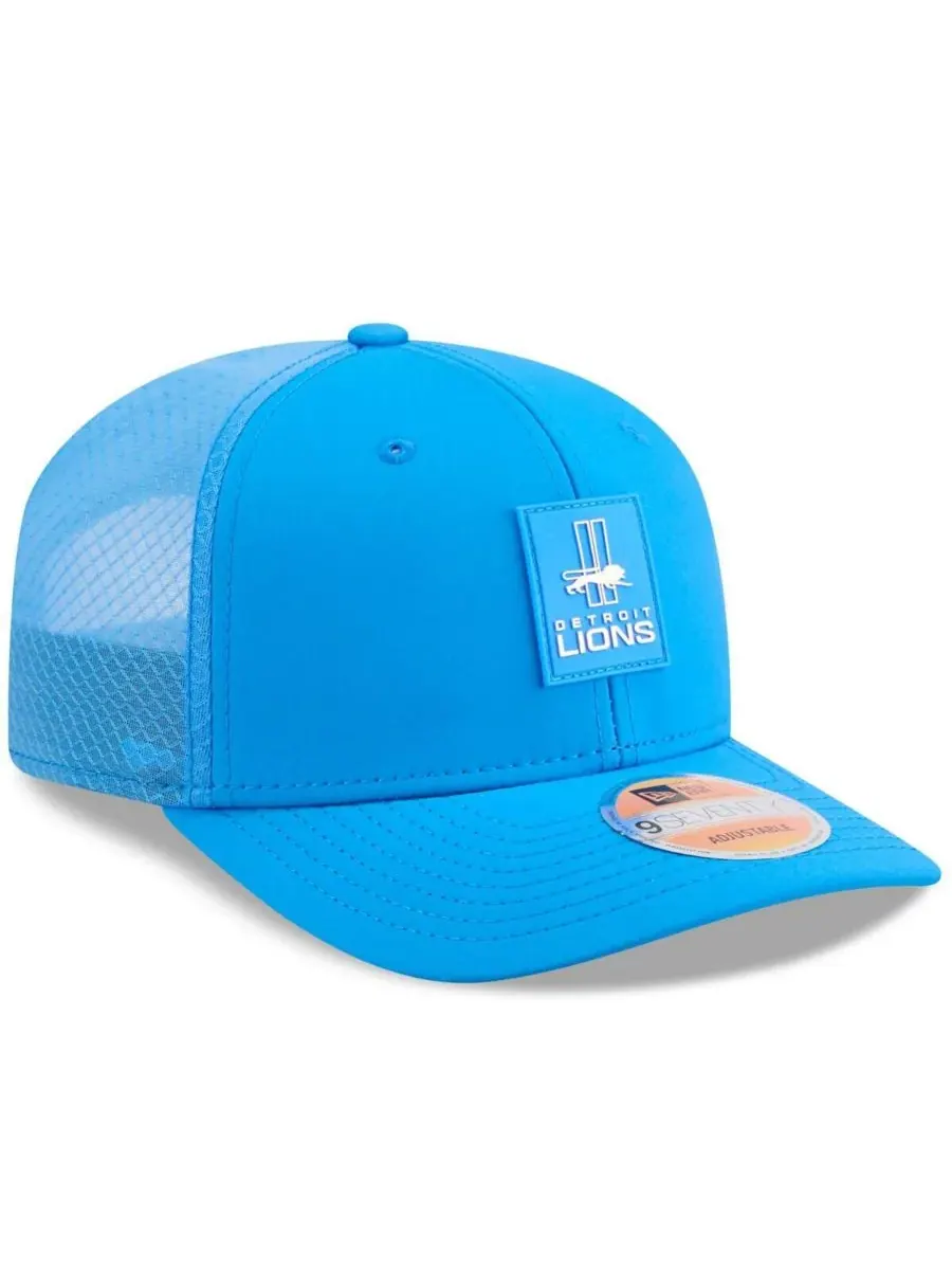 New Era Мужская синяя бейсболка Detroit Lions 2025 Sideline Throwback 9SEVENTY с регулируемым — изображение 4 из 5, синий
