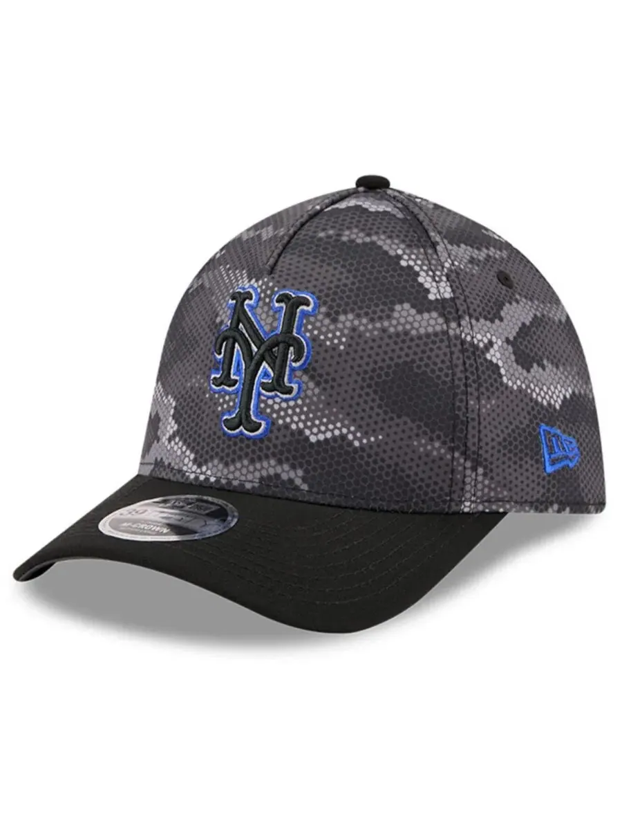 Кепка New York Mets Camo 39THIRTY A-Frame Flex Hat New Era — изображение 1 из 5, черный