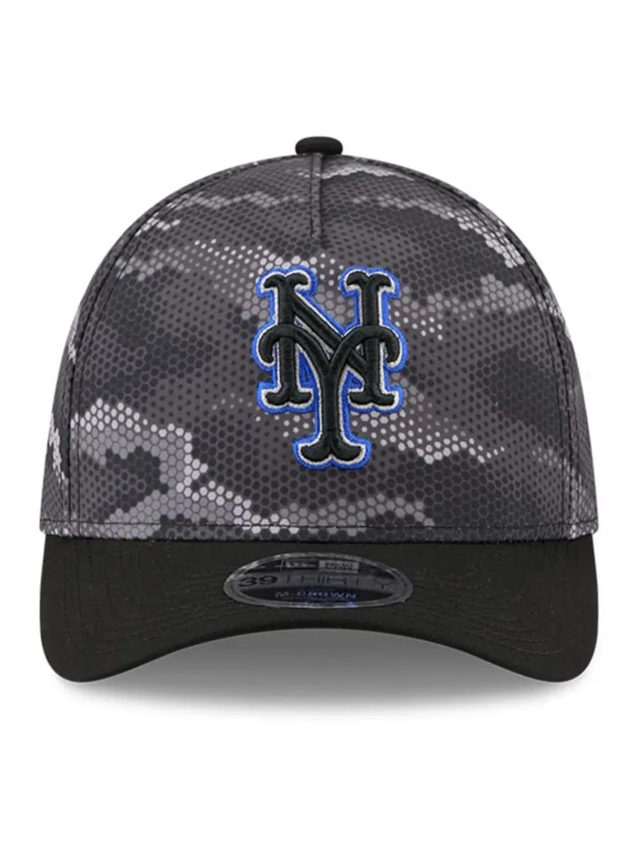 Кепка New York Mets Camo 39THIRTY A-Frame Flex Hat New Era — изображение 2 из 5, черный