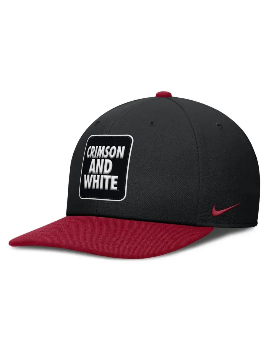 Nike Мужская кепка-снепбэк черного/красного цвета с символикой команды Alabama Crimson Tide 2025 — изображение 1 из 4, черный