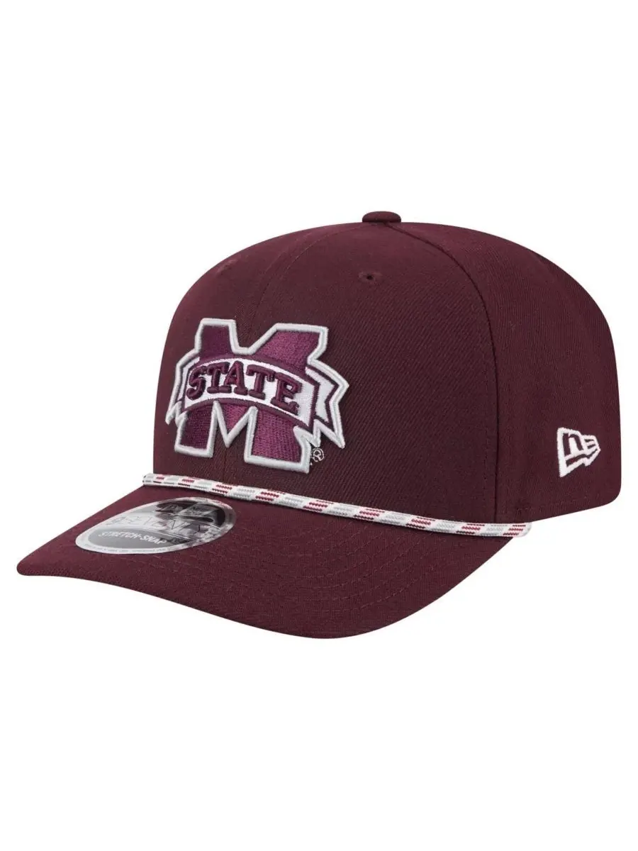 New Era Мужская бордовая кепка Mississippi State Bulldogs Game Day Multi-Rope 9SEVENTY Stretch-Snap — изображение 1 из 4