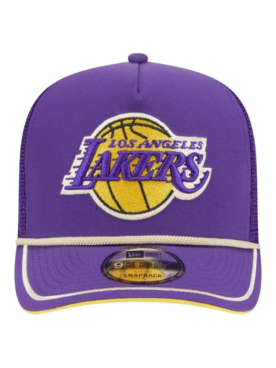 New Era Мужская фиолетовая винтажная бейсболка Los Angeles Lakers Team Rope A-Frame 9FIFTY с — изображение 2 из 4, фиолетовый