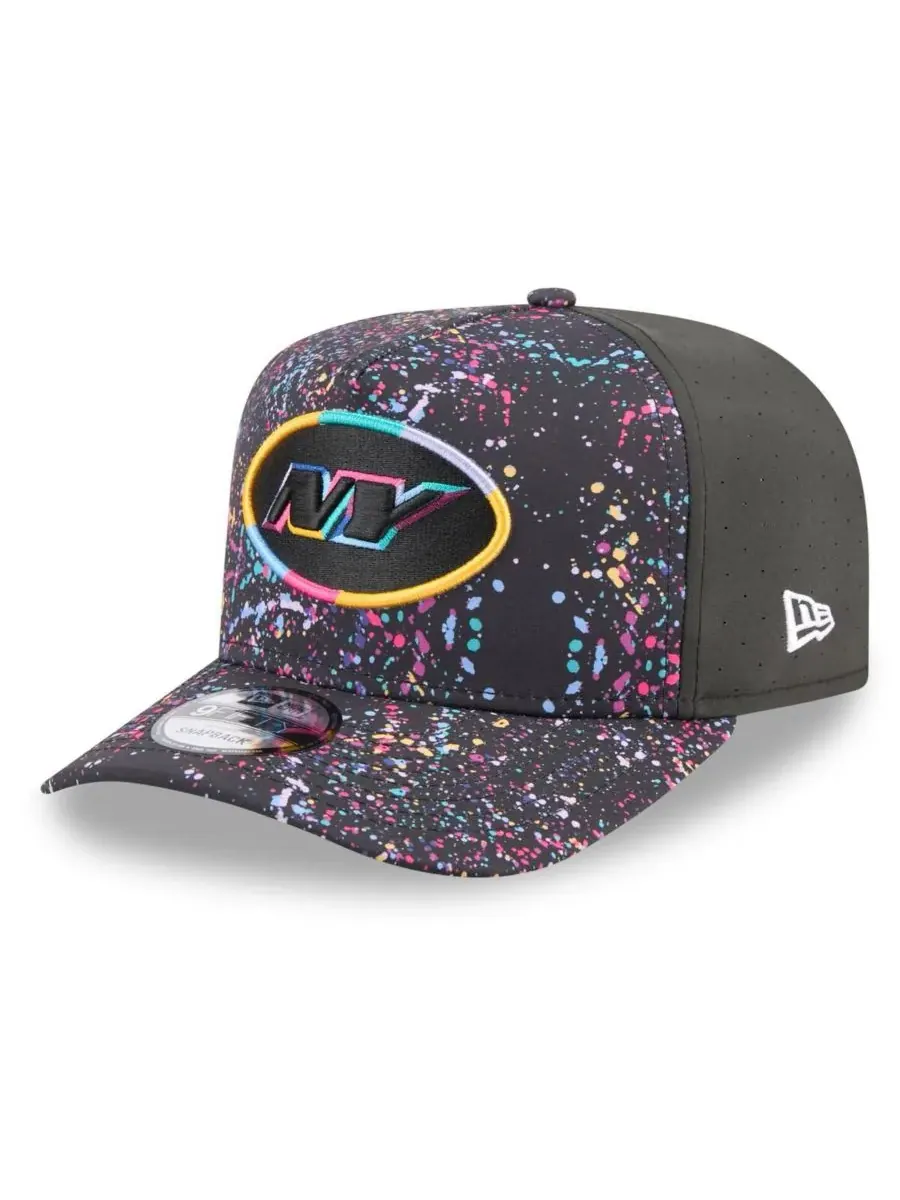New Era Мужская черная бейсболка New York Jets 2025 NFL Crucial Catch A-Frame 9FIFTY Snapback — изображение 4 из 4, черный