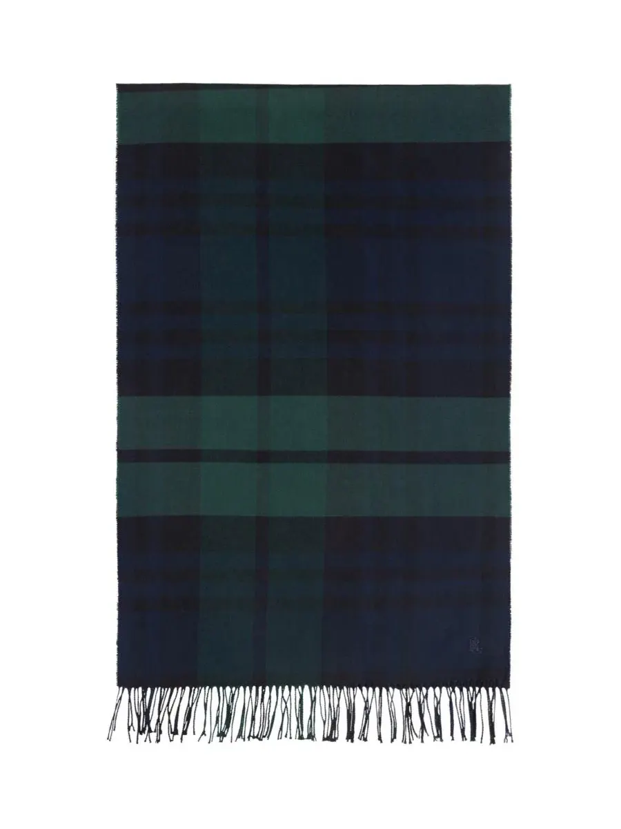 Шарф с принтом Exploded Plaid Lauren Ralph Lauren — изображение 3 из 7, темно-синий/зеленый
