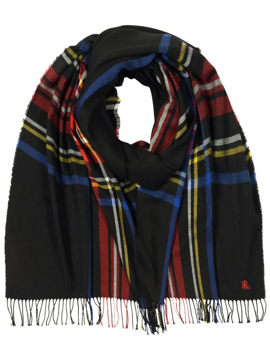 Шарф с принтом Exploded Plaid Lauren Ralph Lauren — изображение 5 из 7, темно-синий/зеленый