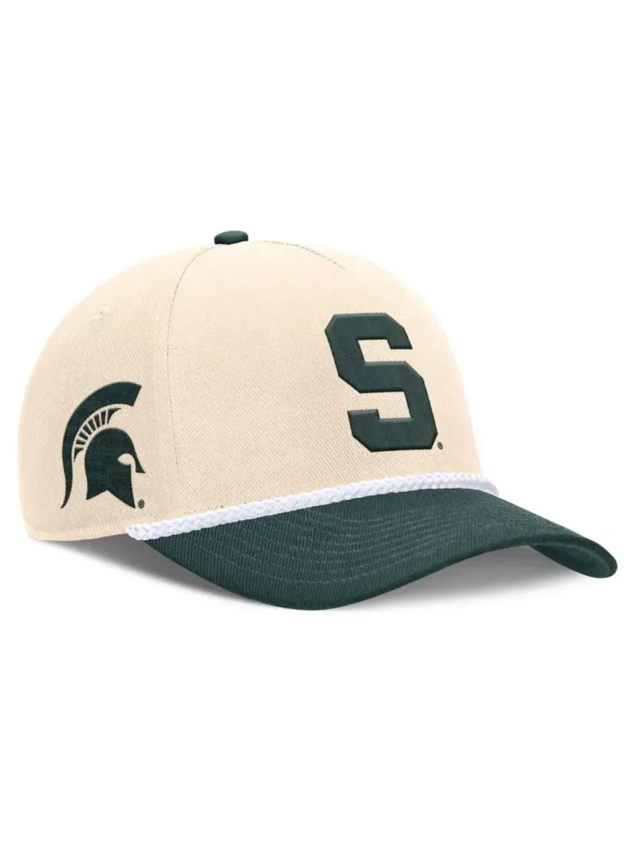 Кепка Nike Rise с принтом Michigan State Spartans — изображение 1 из 4, натуральный зеленый