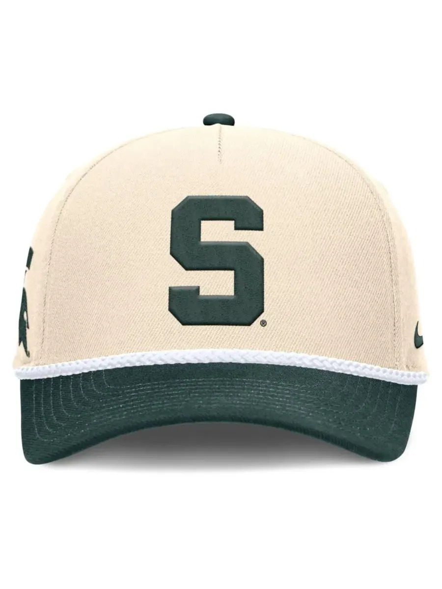 Кепка Nike Rise с принтом Michigan State Spartans — изображение 2 из 4, натуральный зеленый