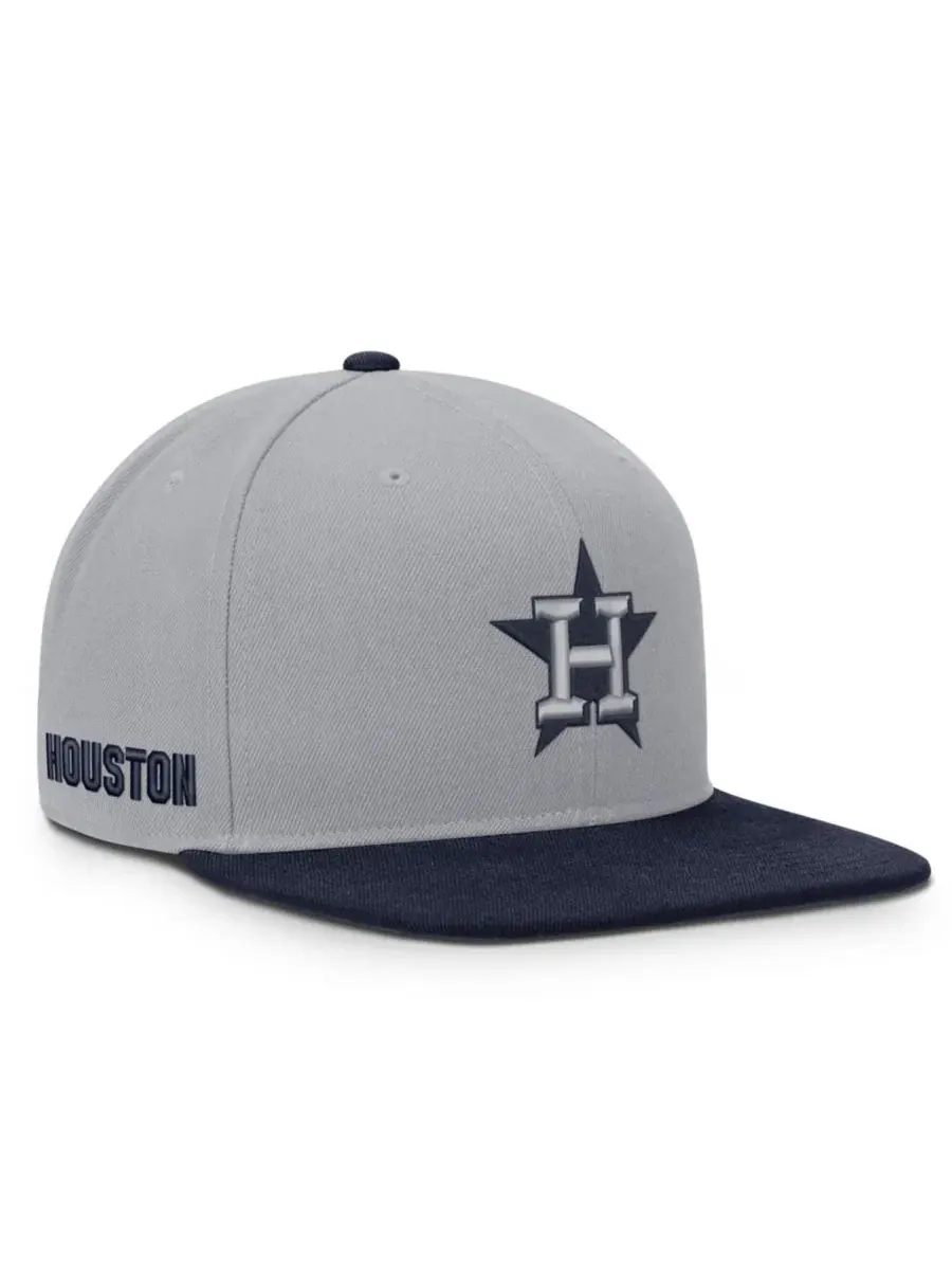 Кепка-снэпбек Houston Astros с вышивкой Nike — изображение 1 из 4, серый темно-синий