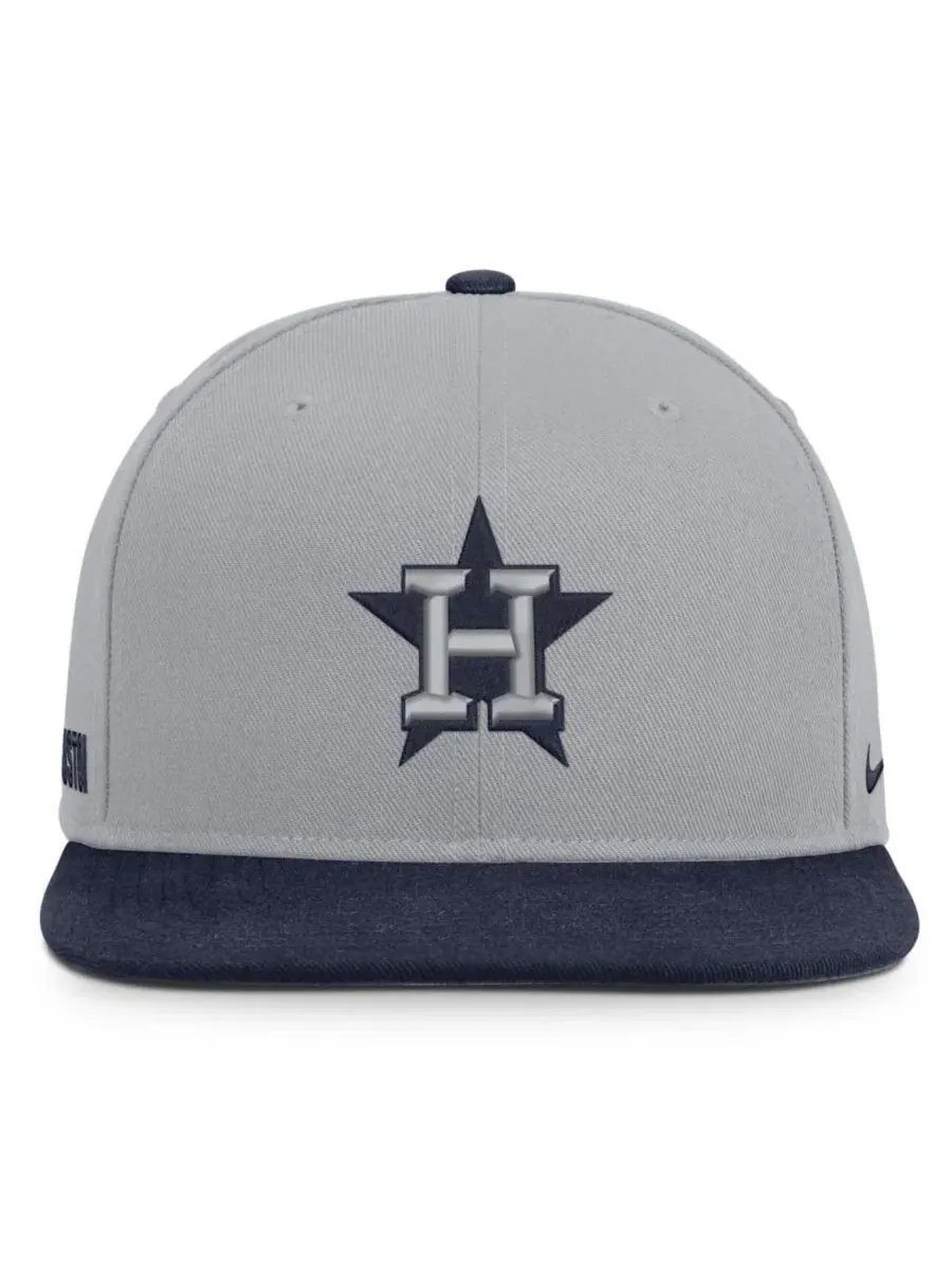 Кепка-снэпбек Houston Astros с вышивкой Nike — изображение 2 из 4, серый темно-синий