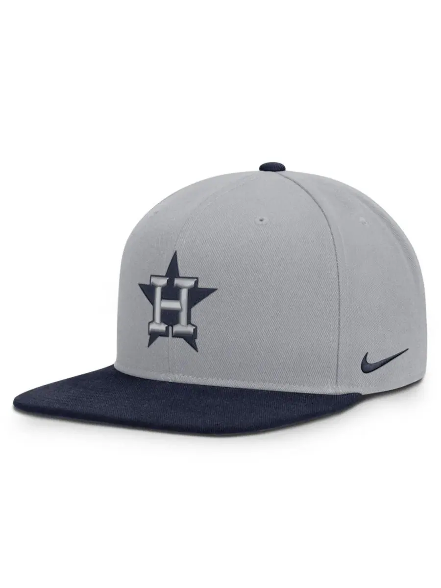 Кепка-снэпбек Houston Astros с вышивкой Nike — изображение 3 из 4, серый темно-синий