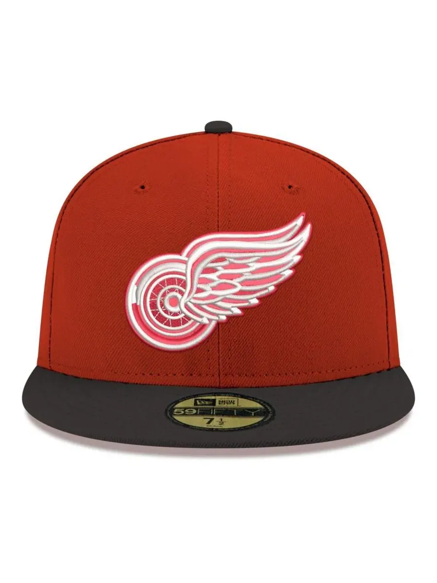 Кепка Detroit Red Wings Core Logo Two-Tone 59FIFTY Fitted New Era — изображение 2 из 4, красный черный