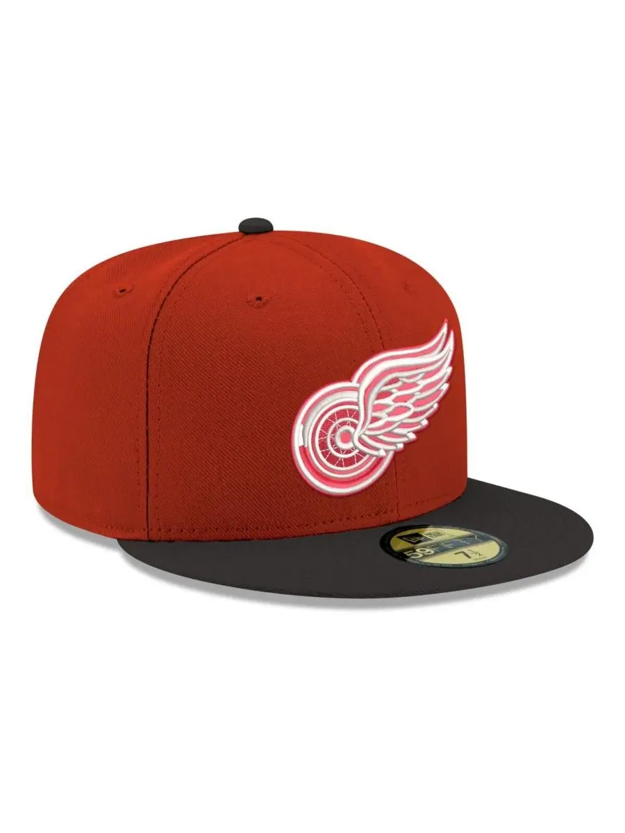 Кепка Detroit Red Wings Core Logo Two-Tone 59FIFTY Fitted New Era — изображение 3 из 4, красный черный
