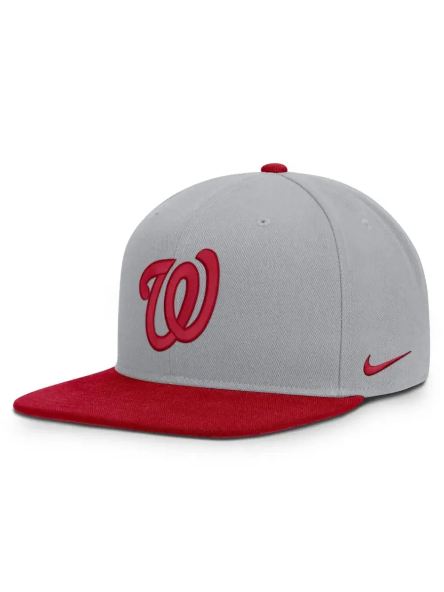 Кепка-снэпбек Washington Nationals Primetime Pro Dri-FIT Nike — изображение 3 из 4, серый красный