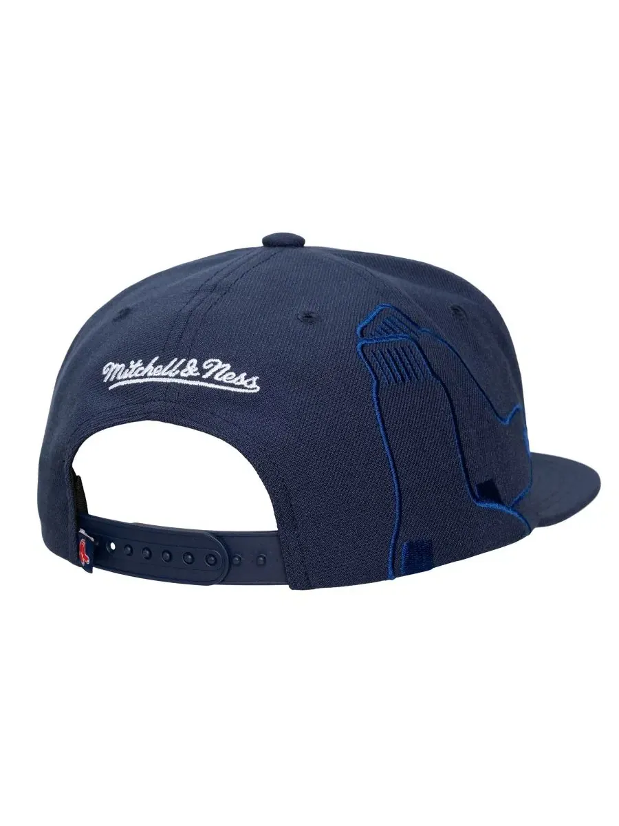 Кепка-снэпбэк Boston Red Sox Side Logo Mitchell & Ness — изображение 2 из 4, темно-синий