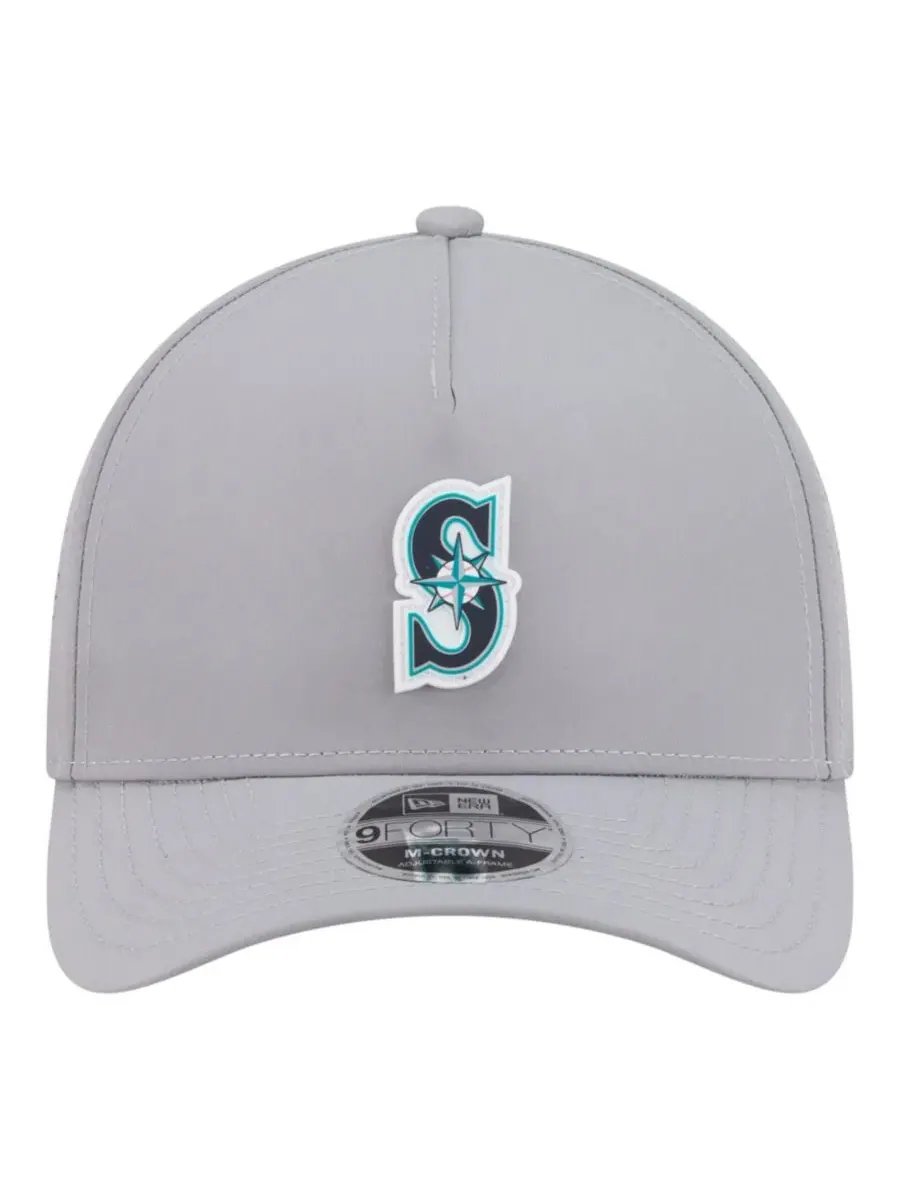 Кепка New Era 9FORTY M-Crown A-Frame с микрологотипом Seattle Mariners — изображение 5 из 5, серый