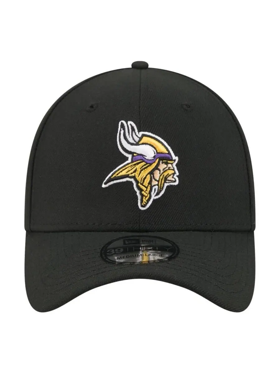 Кепка New Era Minnesota Vikings Core Team 39THIRTY Flex — изображение 2 из 5, черный