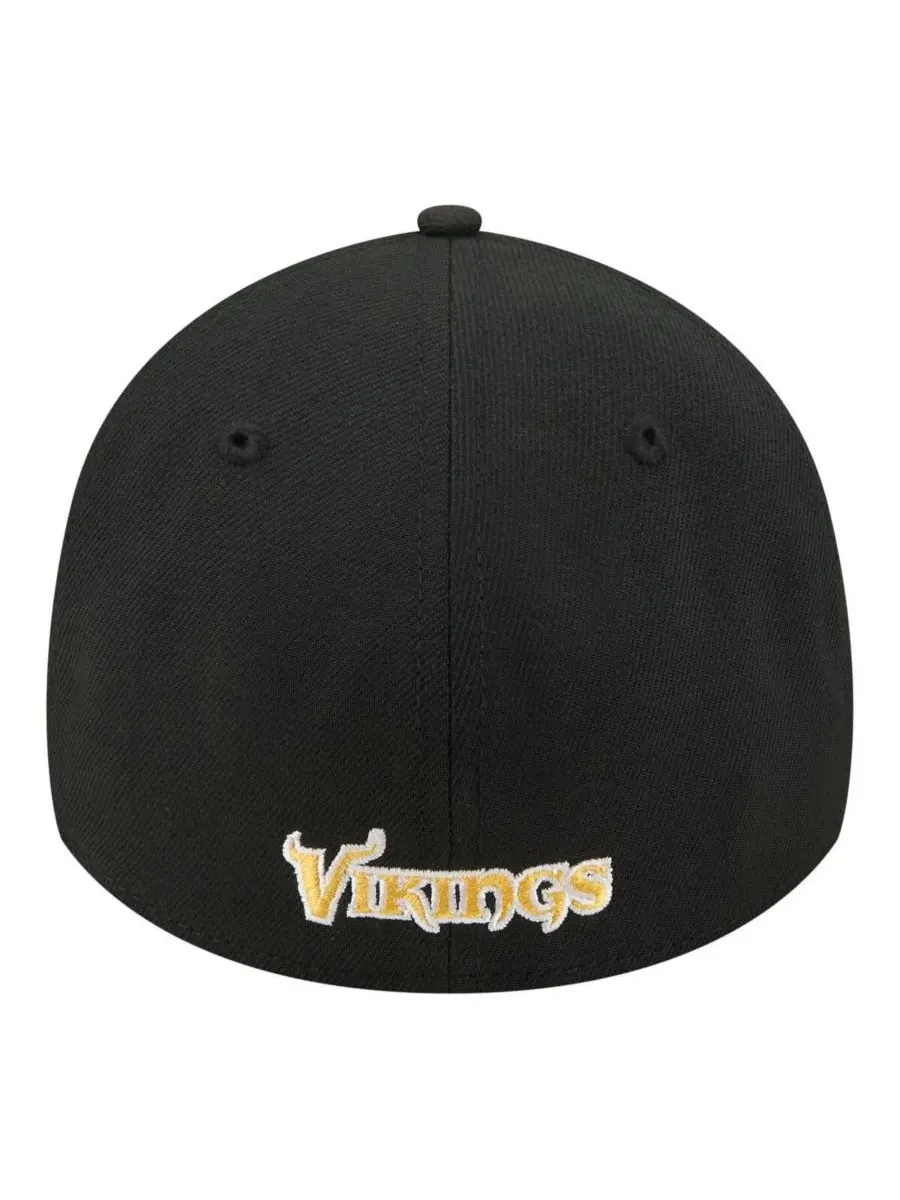 Кепка New Era Minnesota Vikings Core Team 39THIRTY Flex — изображение 4 из 5, черный