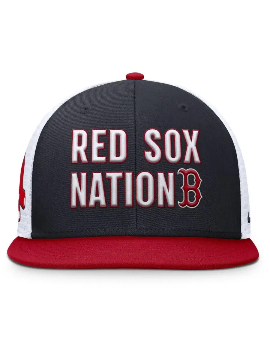 Nike Мужская кепка-тракер Boston Red Sox Pro темно-синего/красного цвета с регулируемой застежкой — изображение 3 из 4