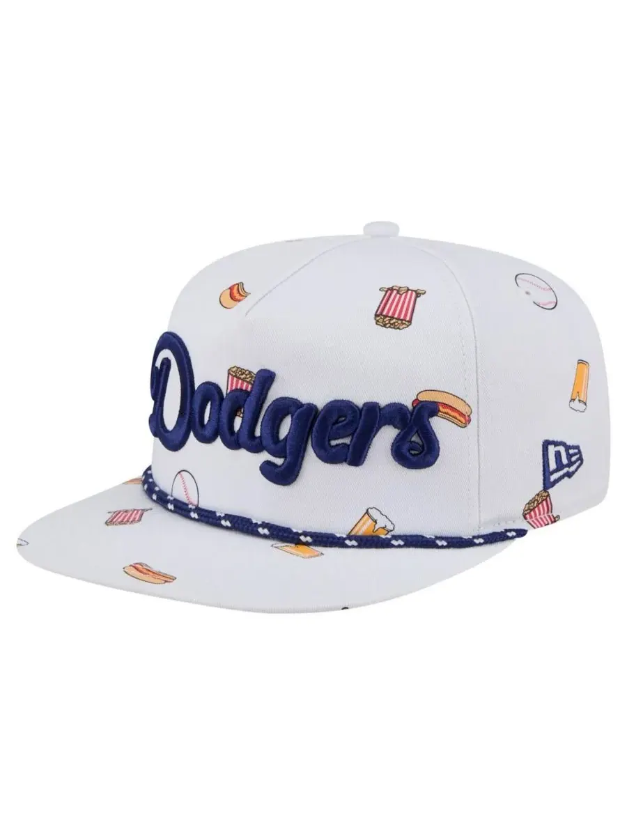 New Era Мужская белая регулируемая кепка с канатом для поддержки команды Los Angeles Dodgers — изображение 1 из 4, белый